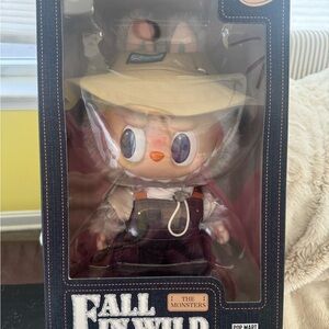 Authentic Popmart Monster Labubu Fall into Wild Tan and Blue Collectible Figure